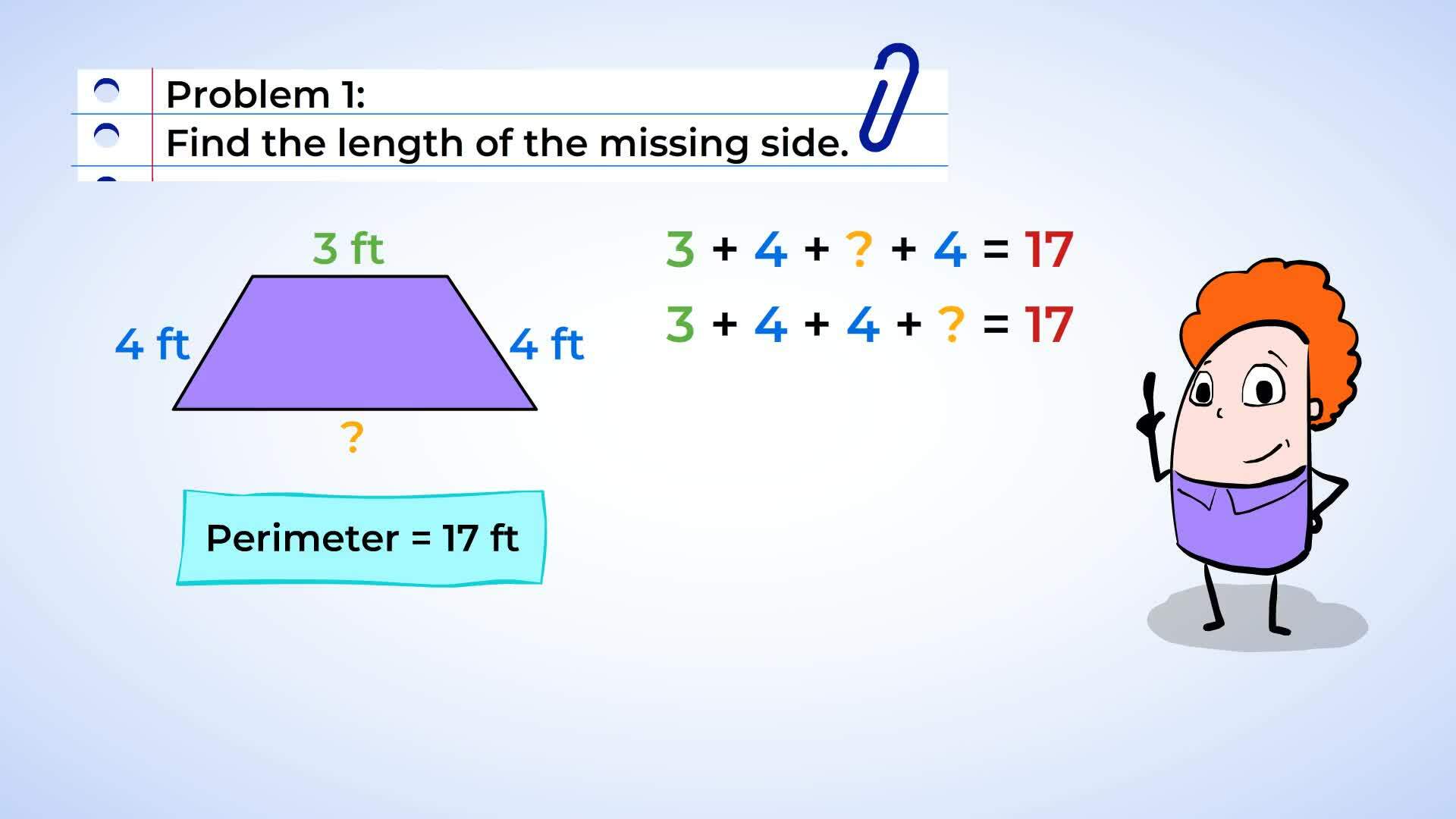 Finding Missing Lengths and Solving Perimeter Word Problems
